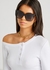 Black oversized sunglasses - Gucci