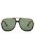 Black aviator-style sunglasses - Gucci