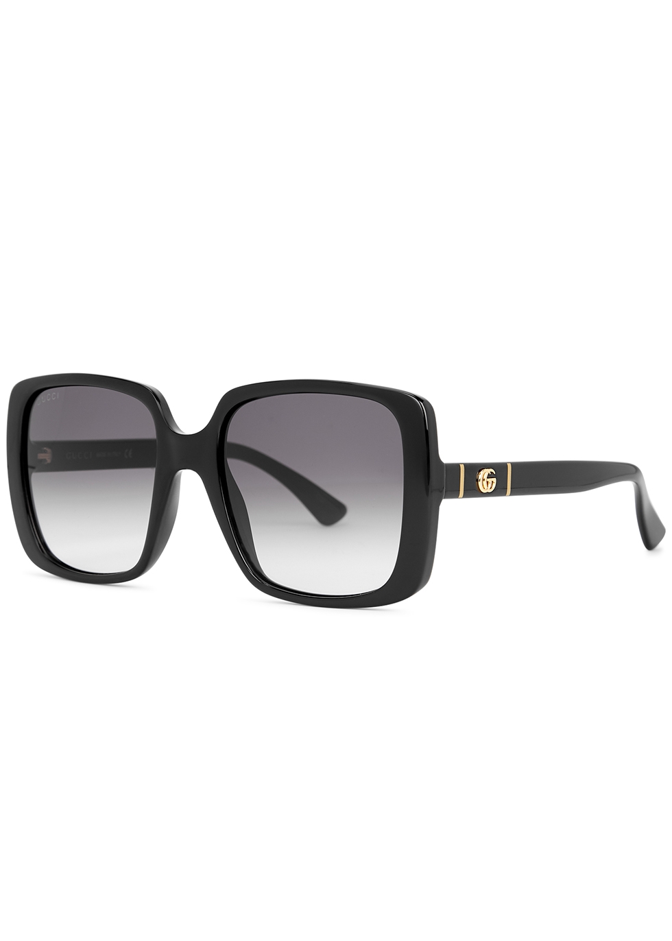 Gucci Black oversized sunglasses - Harvey Nichols