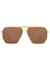 Gold-tone aviator-style sunglasses - Bottega Veneta