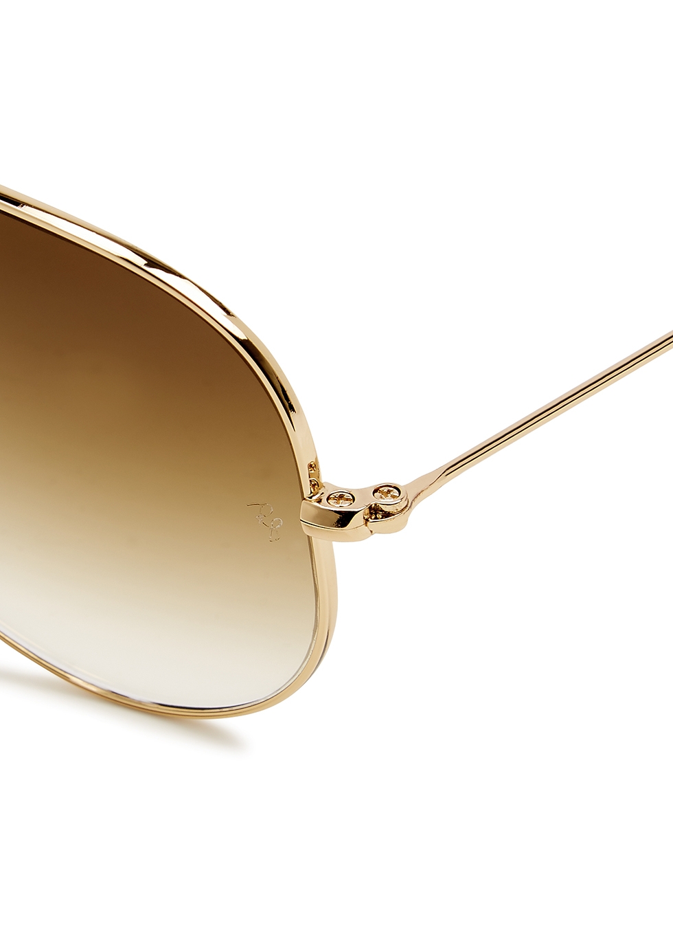 ray ban gold aviator sunglasses