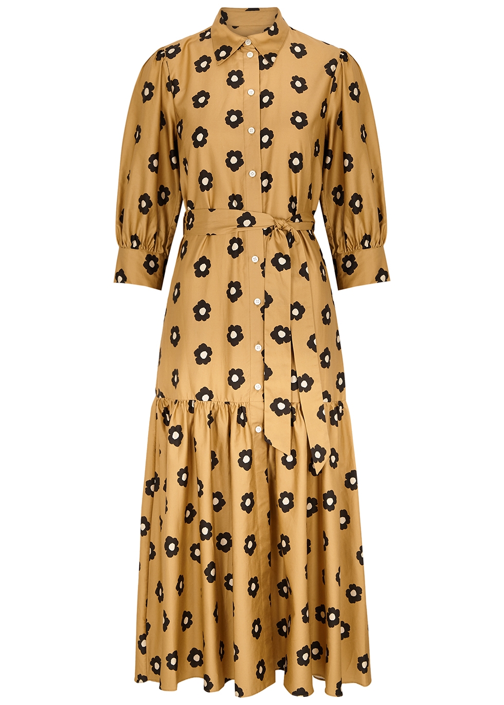 Borgo de Nor Estelle floral-print cotton midi dress - Harvey Nichols
