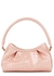 Dimple pink crocodile-effect leather top handle bag - ELLEME