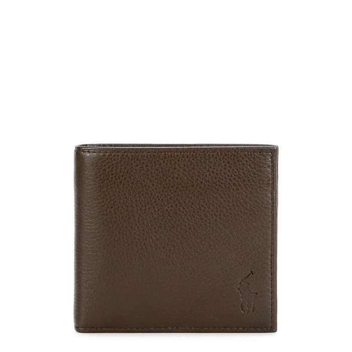 Polo Ralph Lauren Dark Brown Logo Leather Wallet