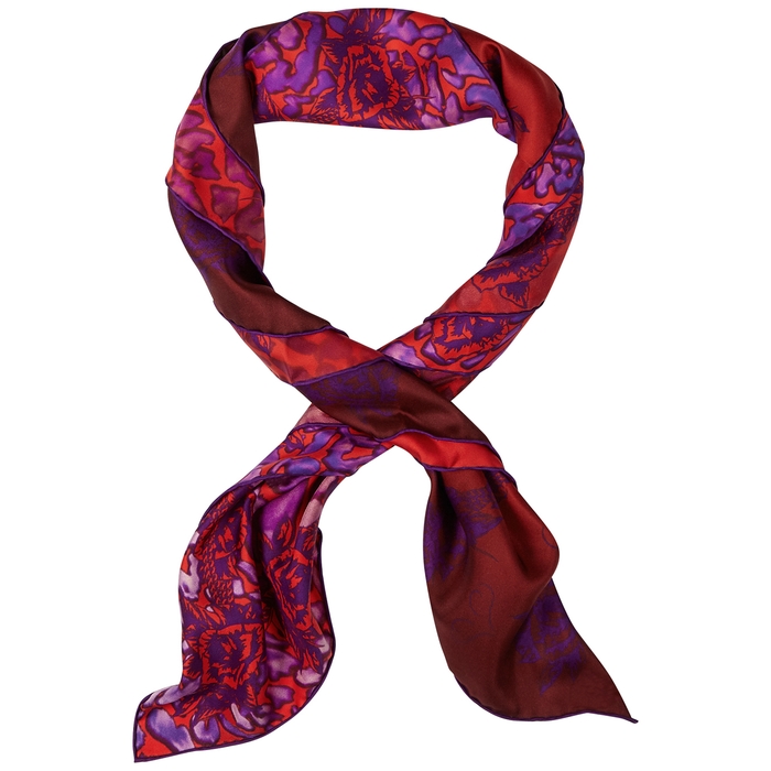 Givenchy Printed Silk Scarf In Red | ModeSens
