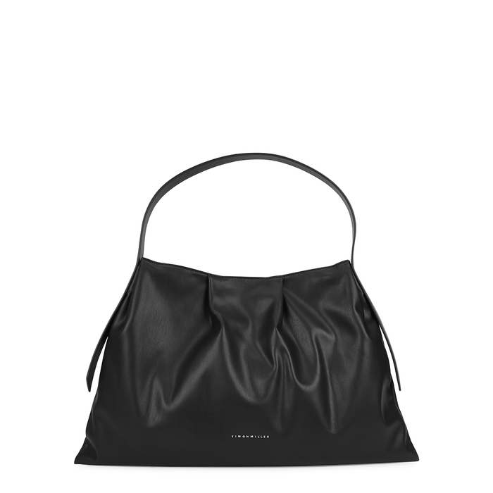 Simon Miller Leathers PUFFIN BLACK FAUX LEATHER SHOULDER BAG