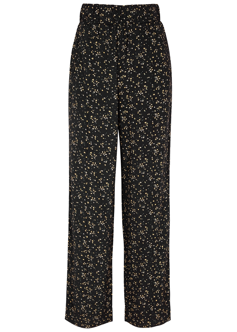 Ganni Black floral-print trousers - Harvey Nichols