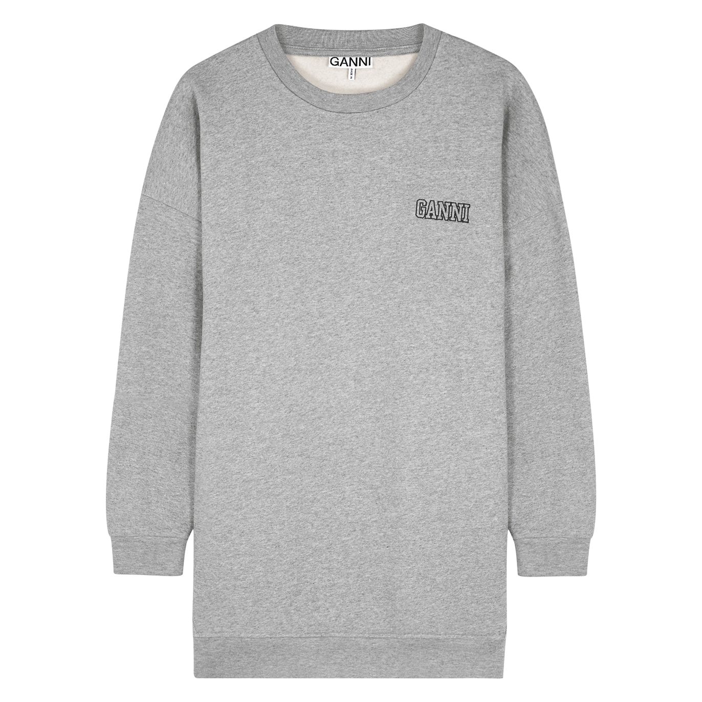 Ganni Software Logo Cotton-blend Sweatshirt - Grey - S/M