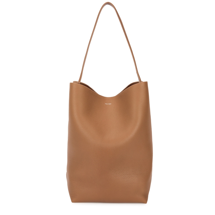 THE ROW PARK BROWN LEATHER TOTE,4016815