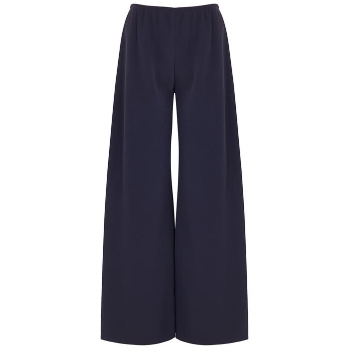THE ROW GALA NAVY WIDE-LEG TROUSERS
