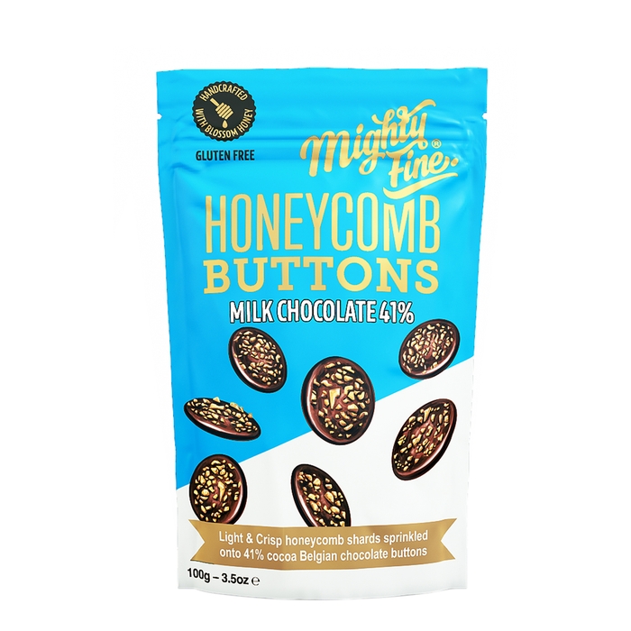 Mighty Fine Chocolate Milk Chocolate Honeycomb Buttons 100g