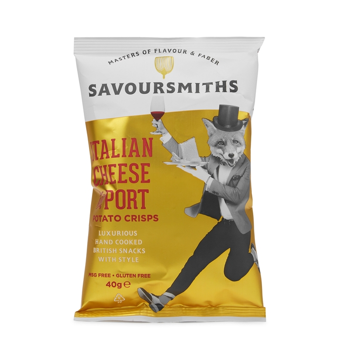 Savoursmiths Italian Cheese & Port Potato Crisps 40g