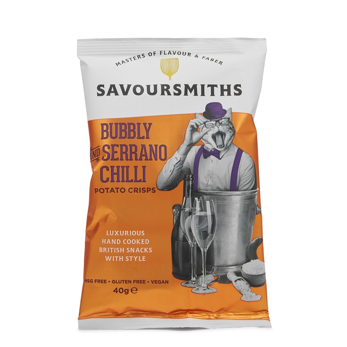 Savoursmiths Bubbly & Serrano Chilli Potato Crisps 40g