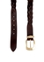 Exagon dark brown leather belt - KATE CATE