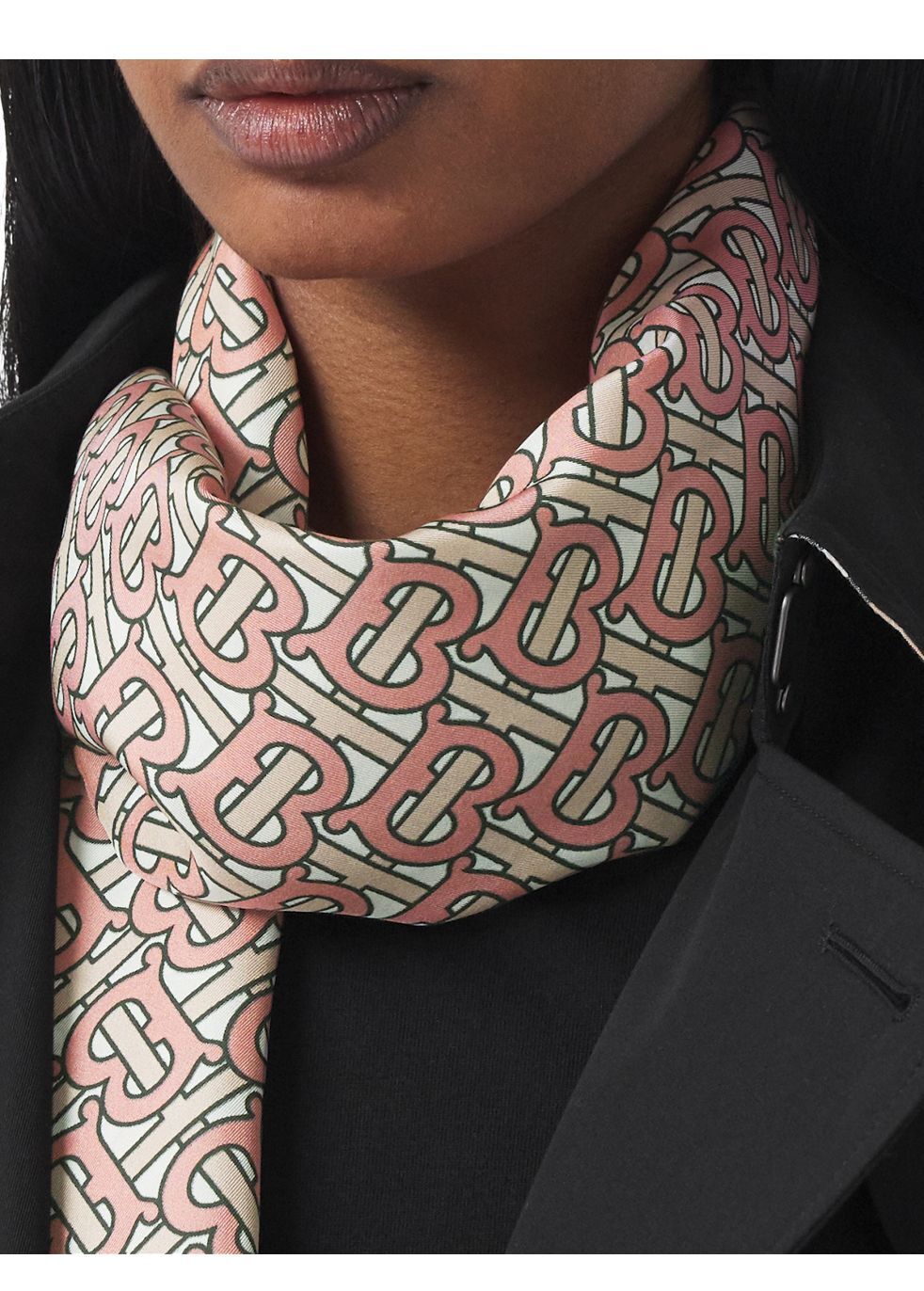 Burberry Reversible monogram print silk scarf - Harvey Nichols