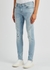 Ronnie Tapered light blue distressed skinny jeans - 7 For All Mankind