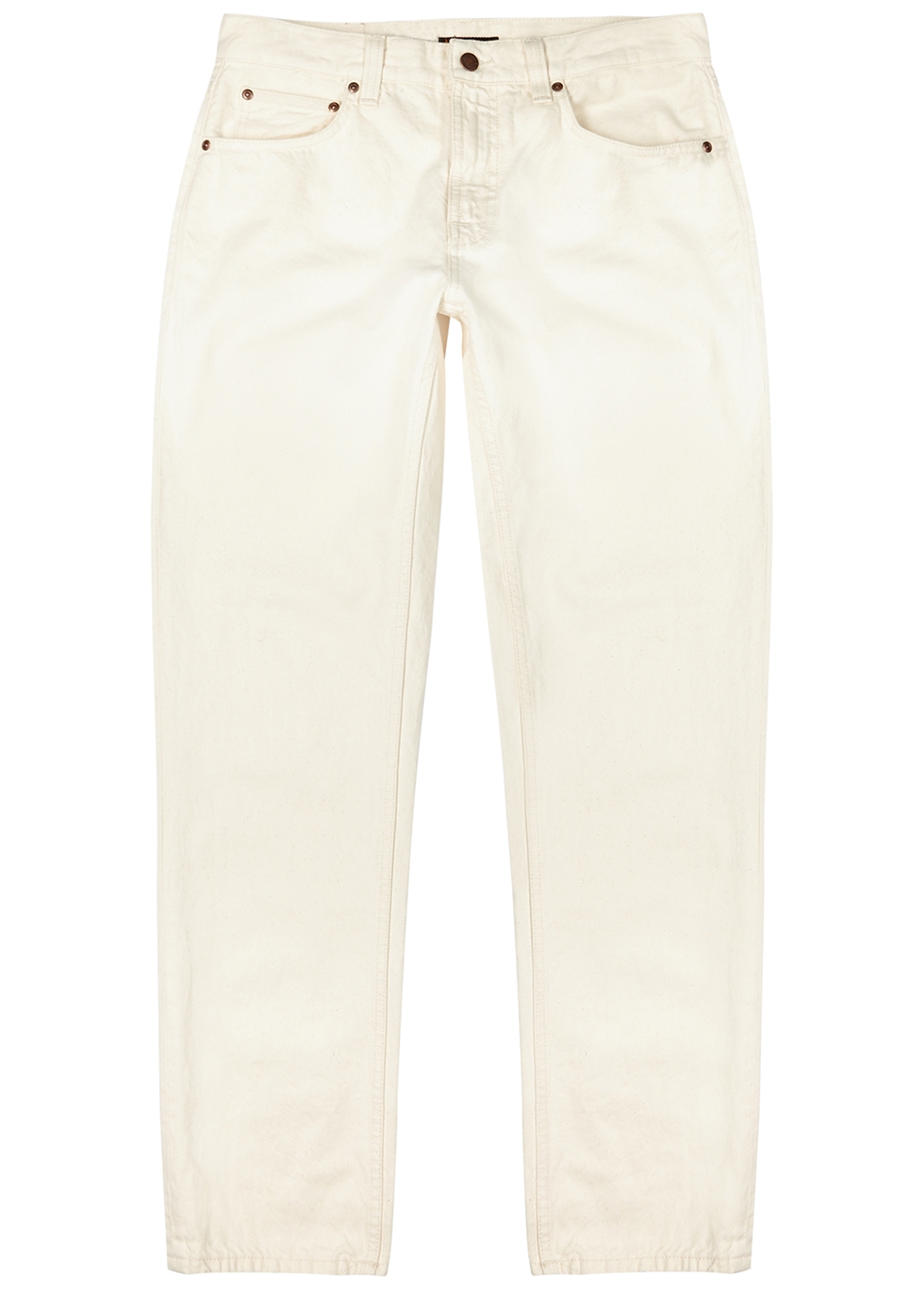 Nudie Jeans Gritty Jackson off-white straight-leg jeans - Harvey Nichols