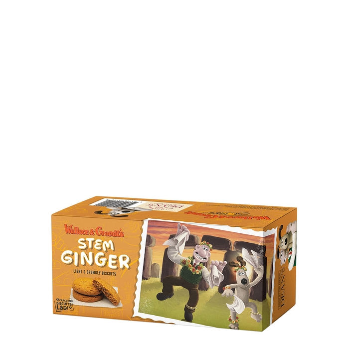 Dean's Wallace & Gromit's Stem Ginger Biscuits Box 130g