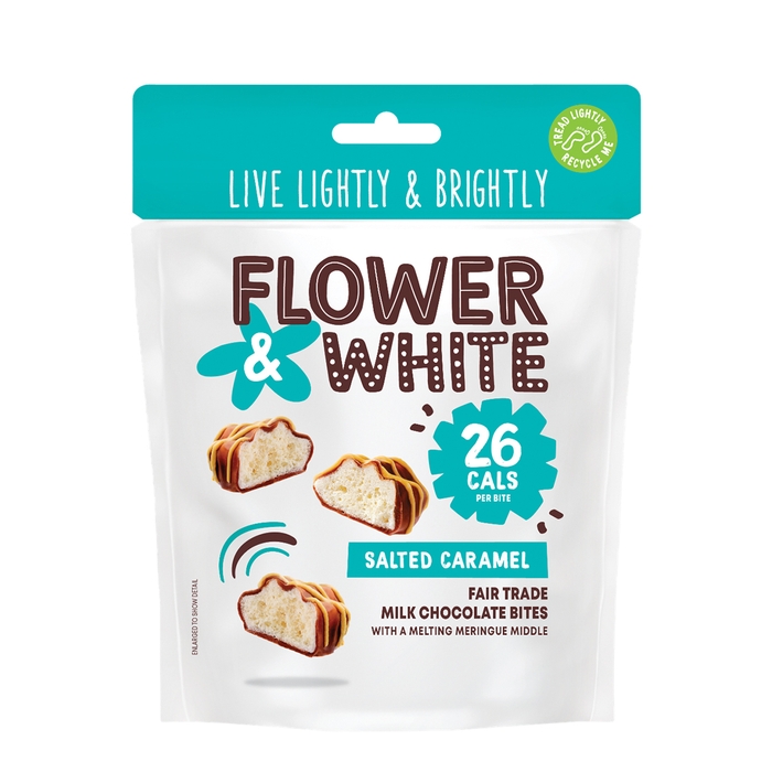 Flower & White Salted Caramel Meringue Bites Bag 75g