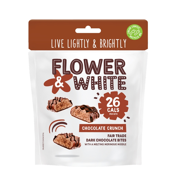 Flower & White Chocolate Crunch Meringue Bites Bag 75g