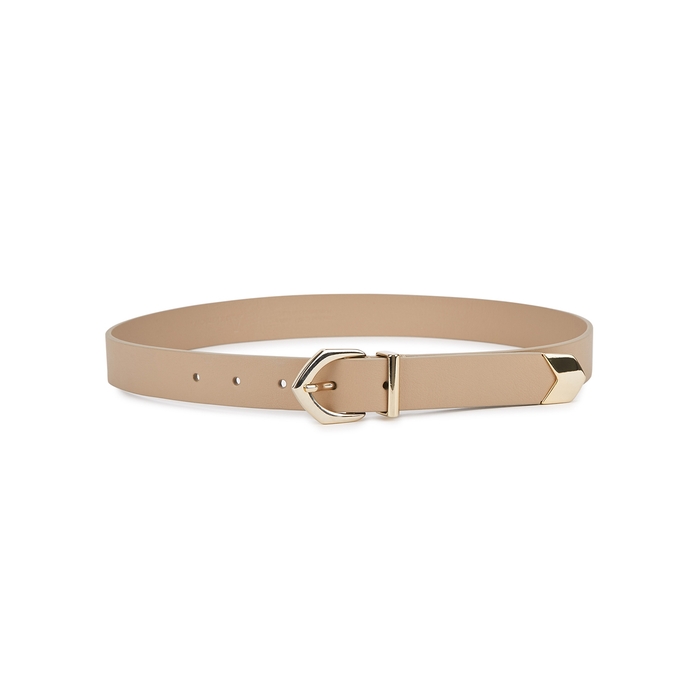 Anderson's Taupe Leather Belt In Beige