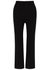 Black kick-flare wool-blend trousers - Saint Laurent