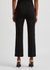 Black kick-flare wool-blend trousers - Saint Laurent