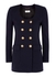 Navy double-breasted wool-blend jacket - Saint Laurent