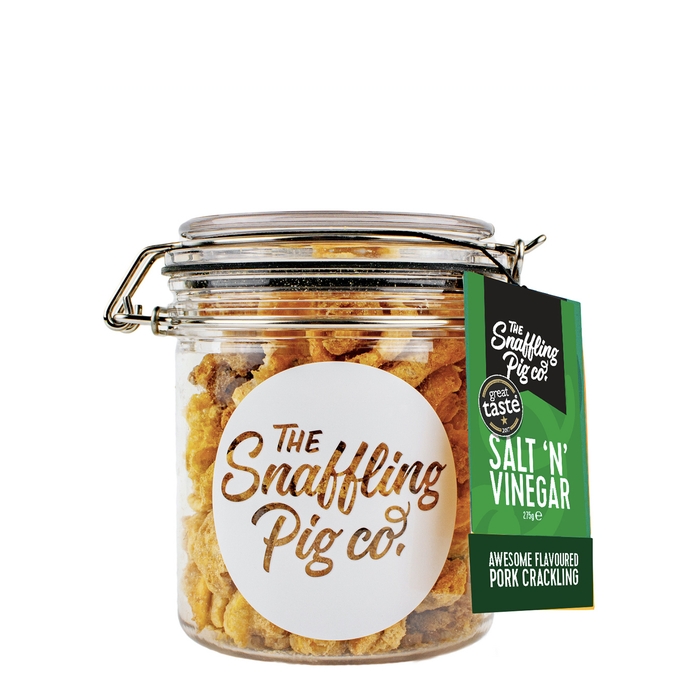 Snaffling Pig Salt 'n' Vinegar Pork Crackling Gift Jar 90g