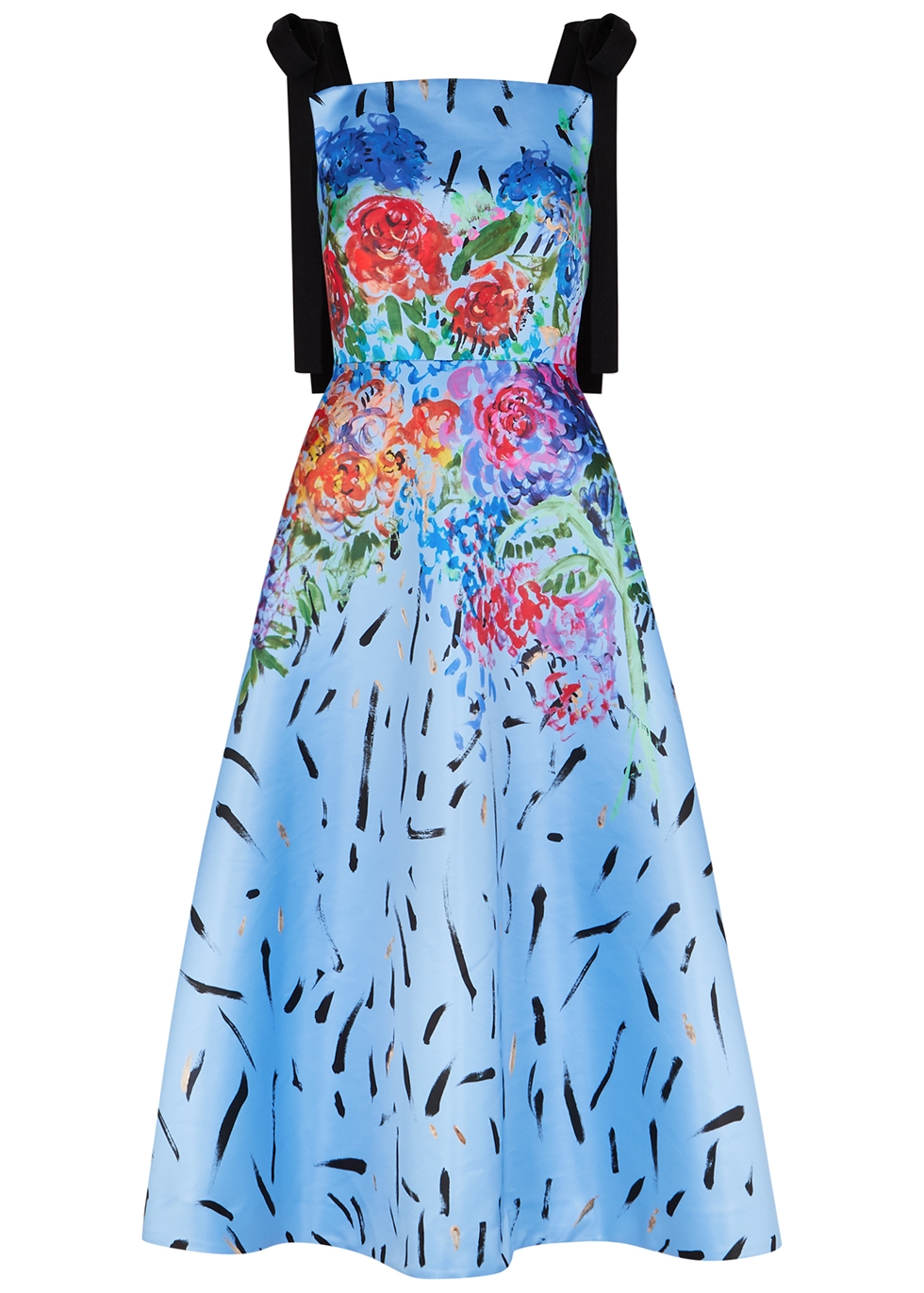 Christopher Kane Floral-print satin maxi dress - Harvey Nichols