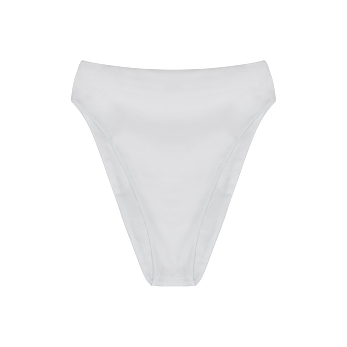 JADE SWIM Incline White High-rise Bikini Briefs