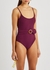 Mae burgundy belted swimsuit - Zimmermann