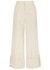 Ivory cropped wide-leg twill trousers - JW Anderson