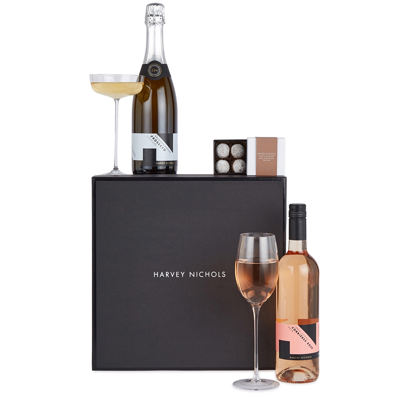 Harvey Nichols Send Some Love Gift Box, Wine Hamper, Prosecco & Rosé