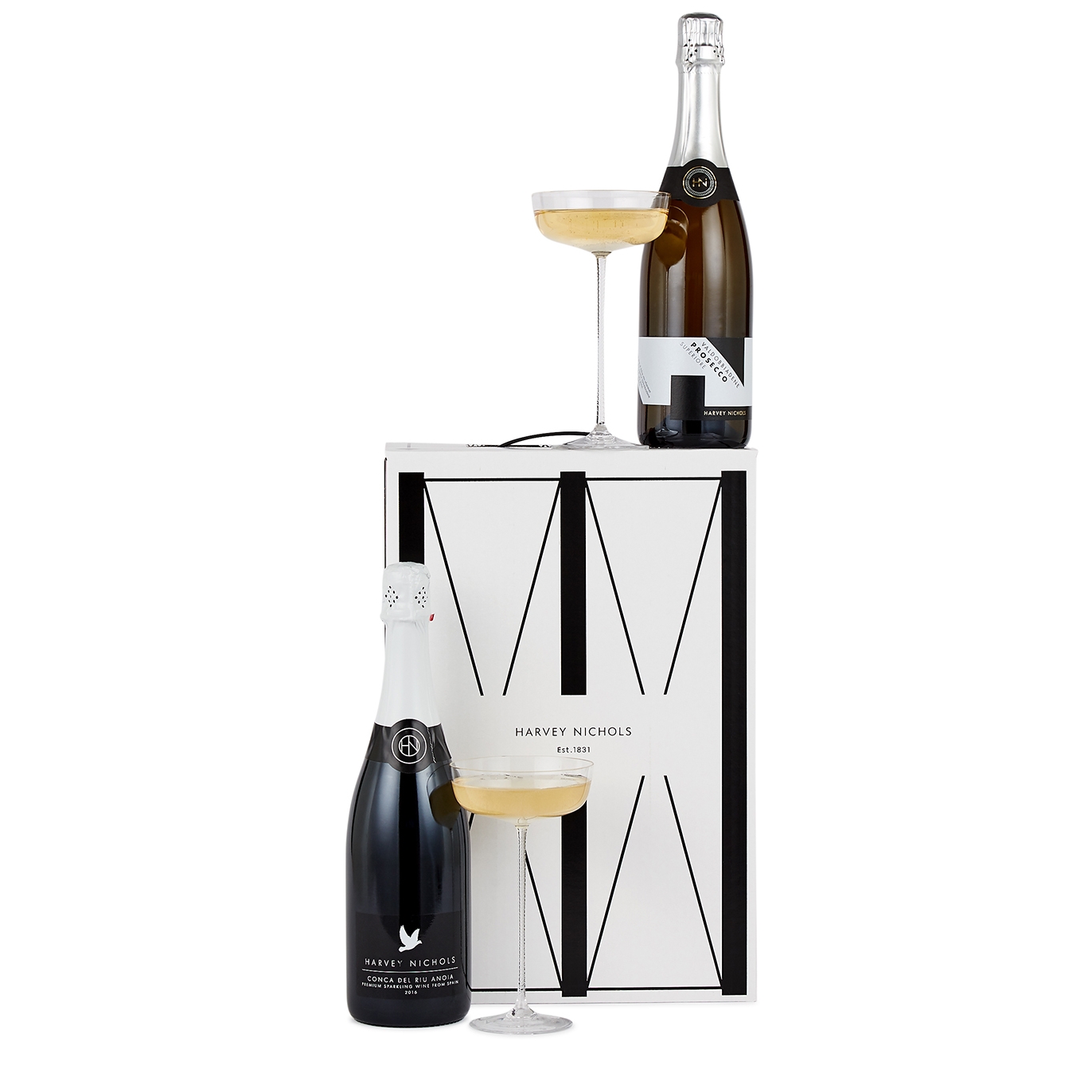Harvey Nichols Party Pair, Wine Hamper, Two Bottles Sparkling Wine