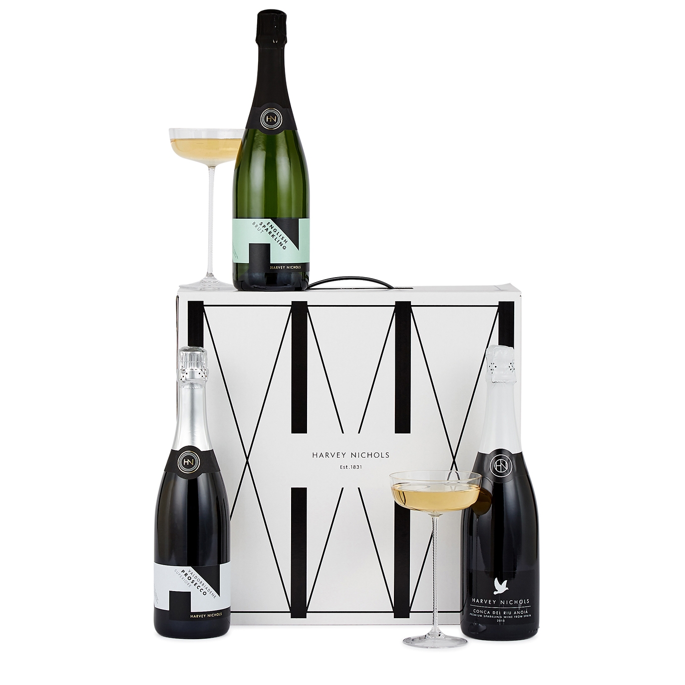 Harvey Nichols Move Over Champagne, Wine Hamper, Case of Three Sparkling Wine