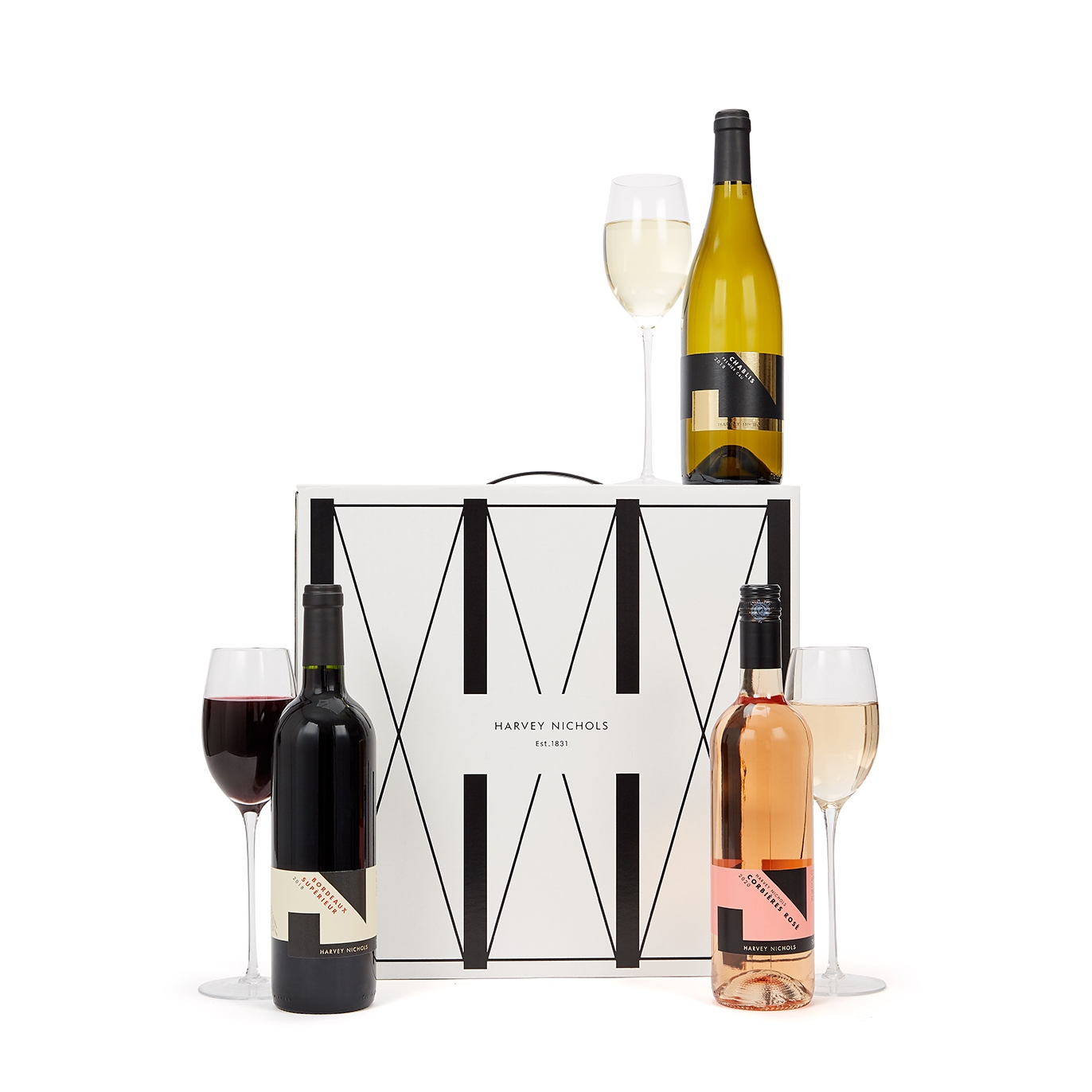 Harvey Nichols Deluxe French Trio, Wine Hamper, 750ml Bottles