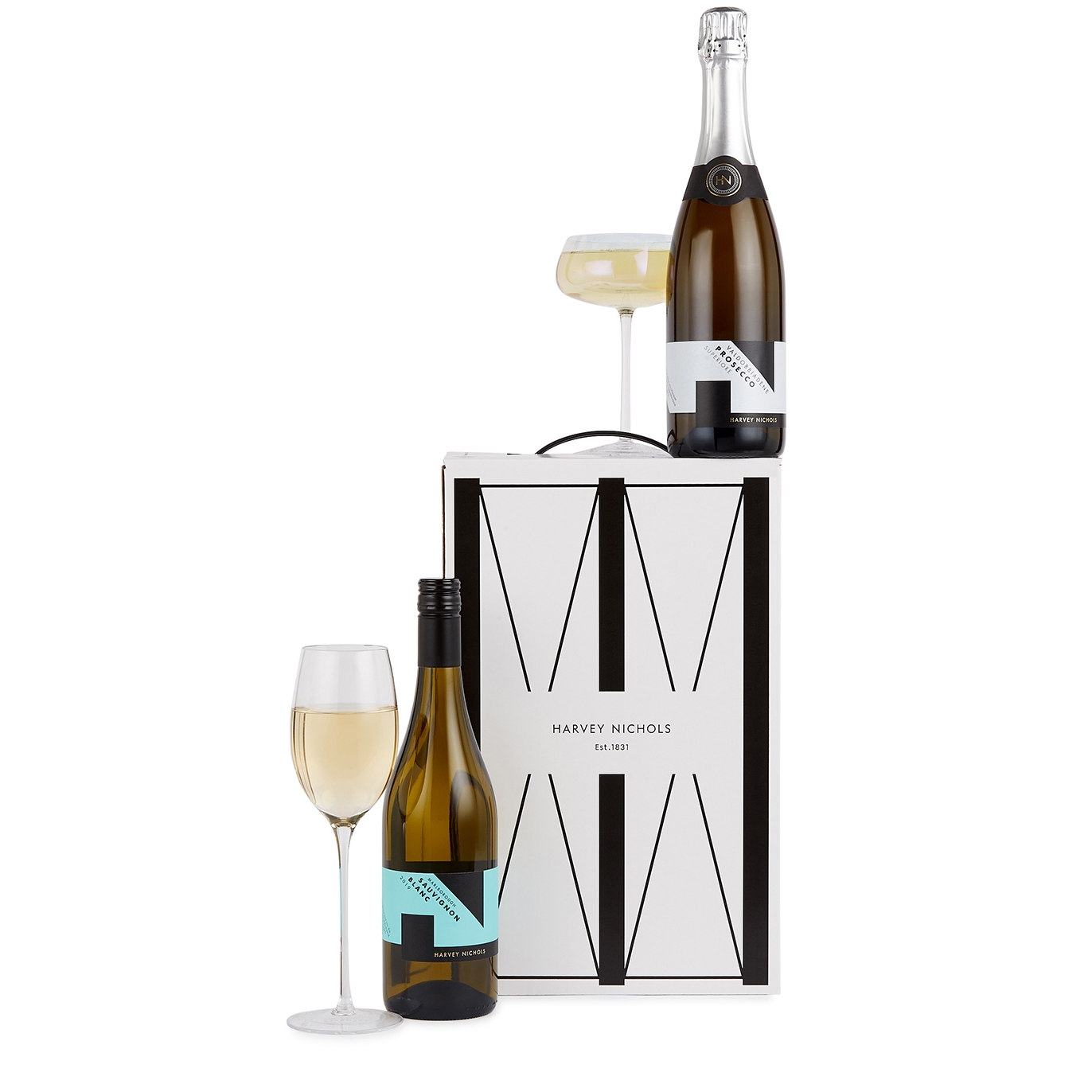Harvey Nichols Prosecco & White Wine Gift Box White Wine