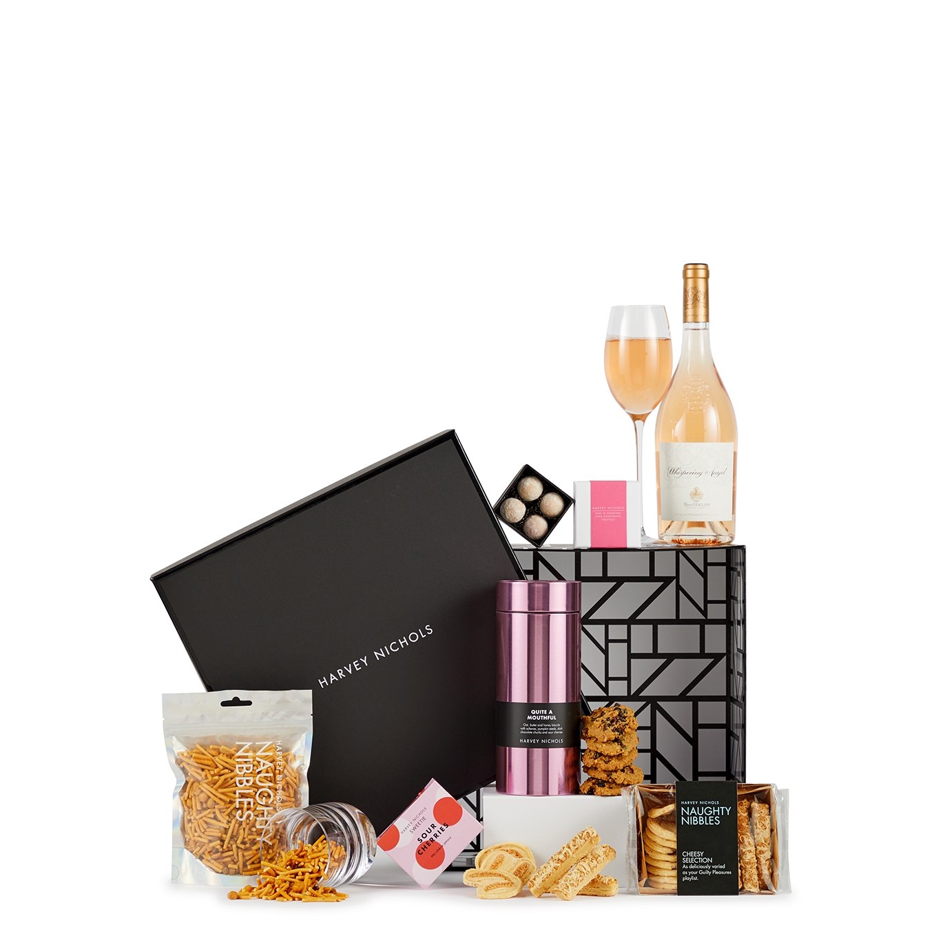 Harvey Nichols Premium Rosé Wine 'n' Chill Gift Box, Hamper, Rosé Wine