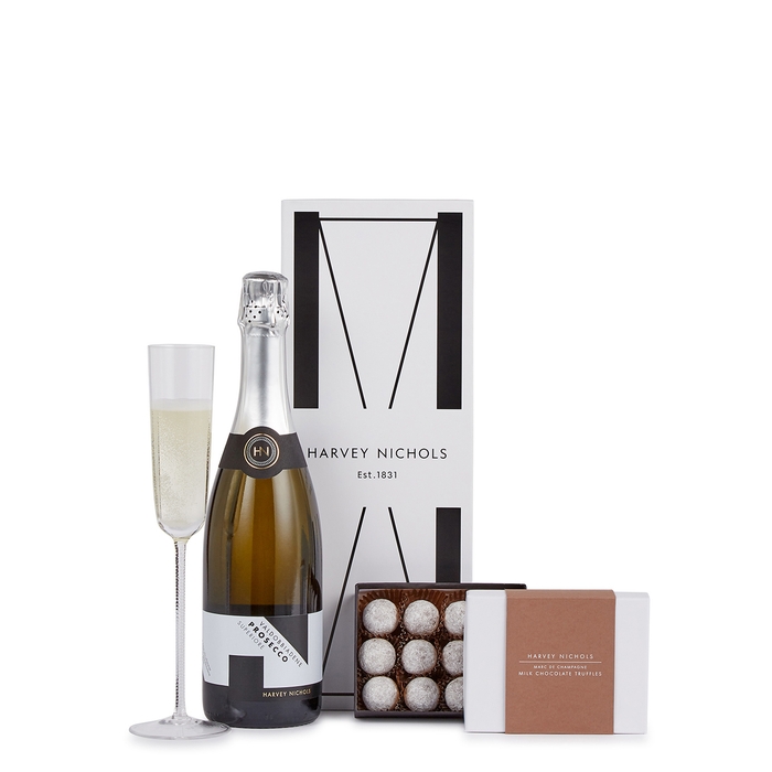 Harvey Nichols Prosecco & Milk Chocolate Truffles 125g Gift Box