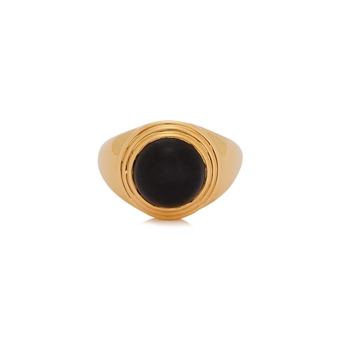 Missoma Black Onyx 18kt Gold-plated Ring