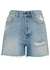Light blue distressed denim shorts - Gucci