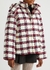 White checked hooded bouclé tweed jacket - Gucci