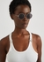 Silver-tone round-frame sunglasses - Celine