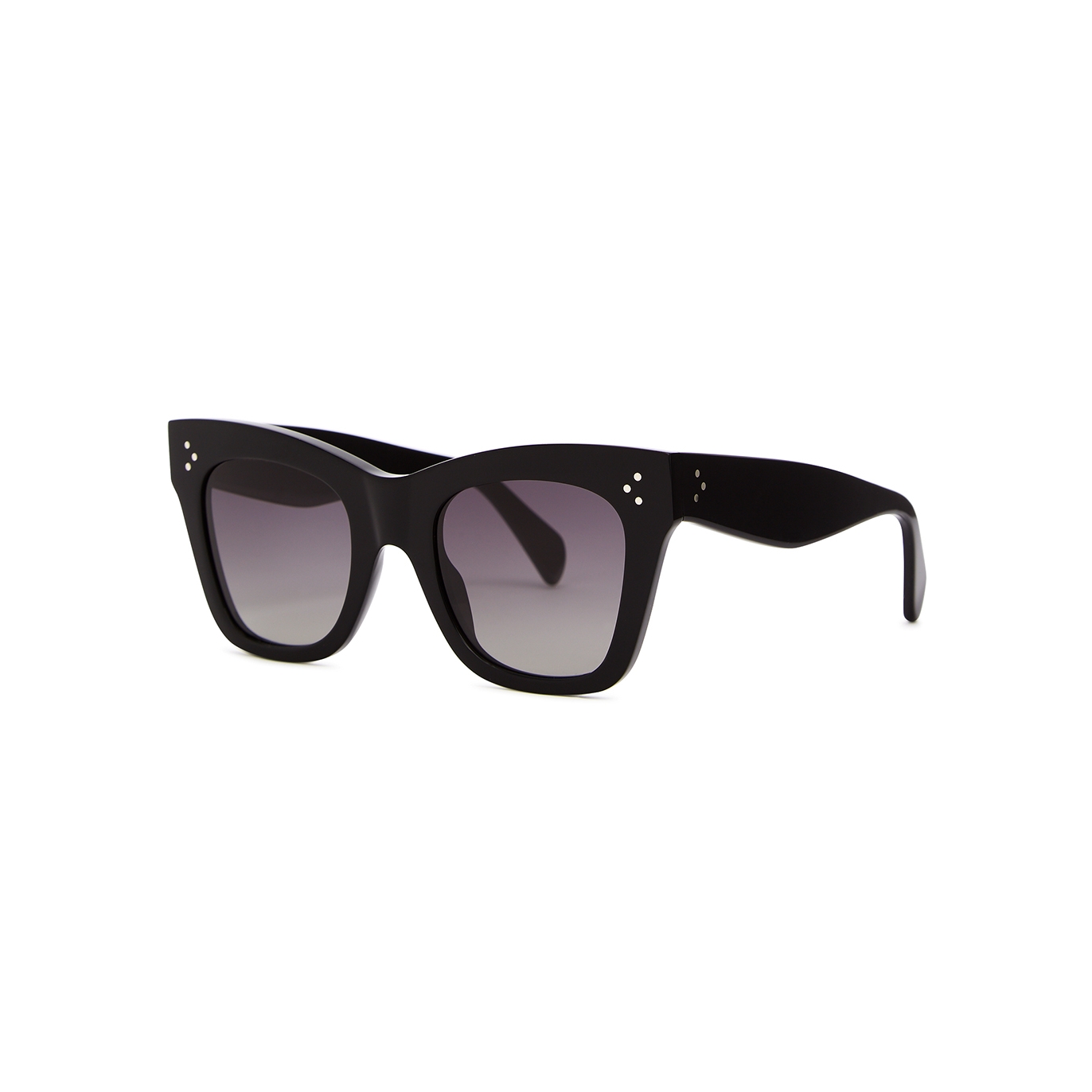 Celine Black Square-frame Sunglasses - Black And Grey