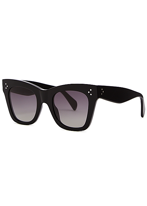 Missionær Certifikat håndflade Celine Black square-frame sunglasses - Harvey Nichols