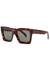 Tortoiseshell square-frame sunglasses - Celine