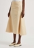 Cream panelled gabardine midi skirt - Jil Sander