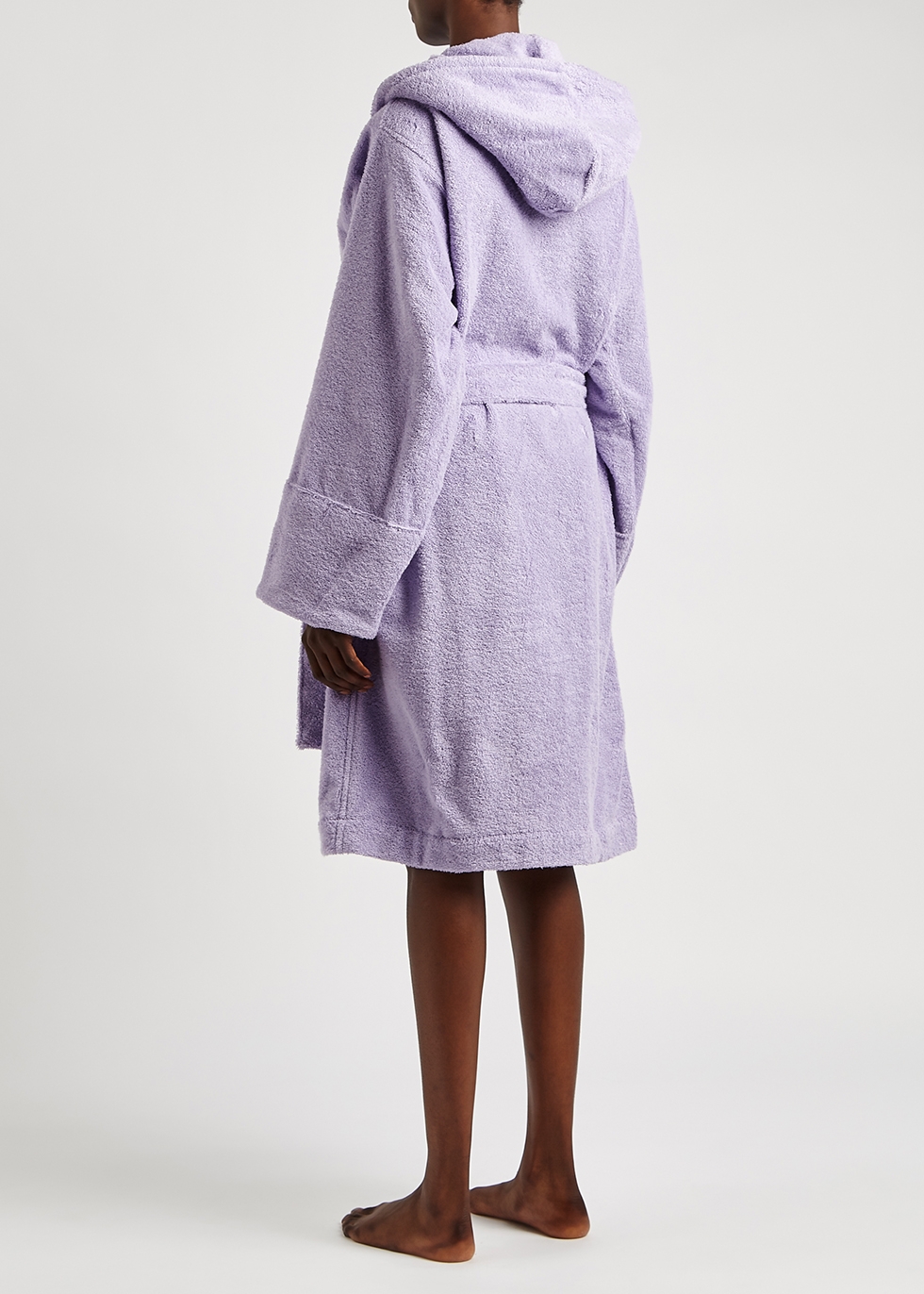 Womens Clothing Nightwear and sleepwear Robes robe dresses and bathrobes Tekla Organic Cotton Hooded Bathrobe in Pink 