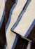 Unisex striped hooded terry cotton robe - Tekla